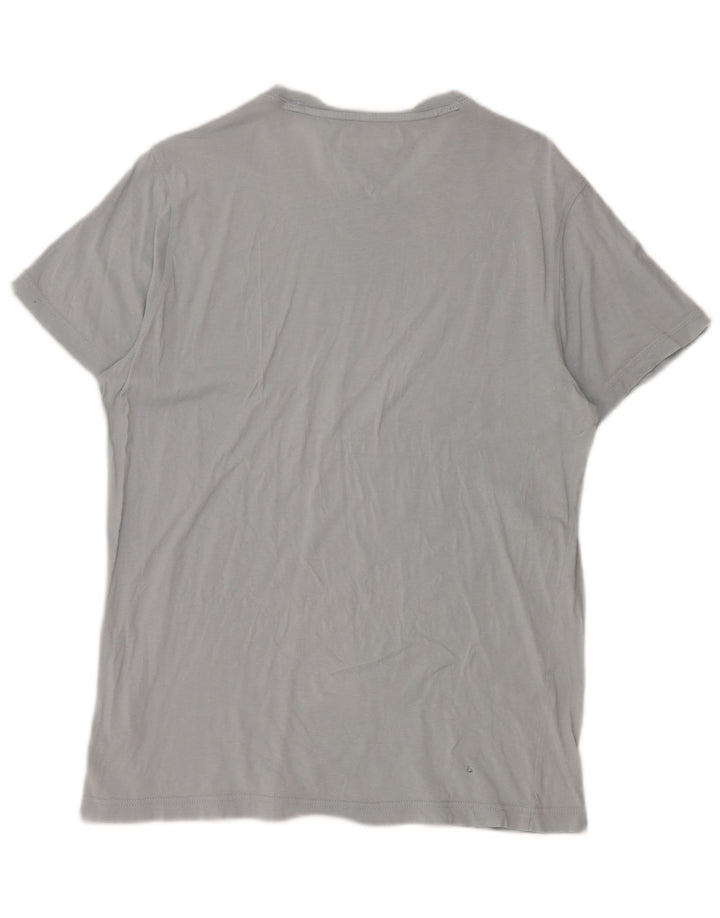 T-shirt da uomo Tommy Hilfiger Top grande in cotone blu