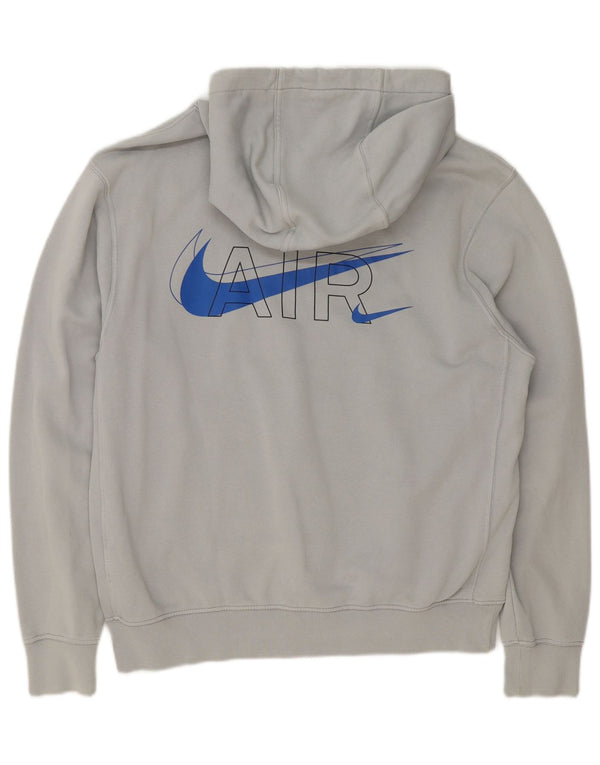 Felpa con cappuccio grafica da uomo Nike Large in cotone grigio