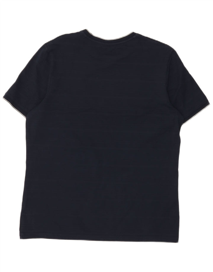 T-shirt da uomo Marks & Spencer vestibilità regolare Top Large in cotone blu navy