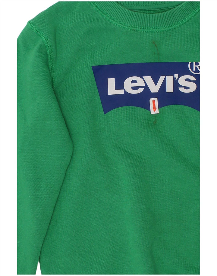 Felpa grafica per ragazzi LEVI'S 5-6 anni in cotone verde