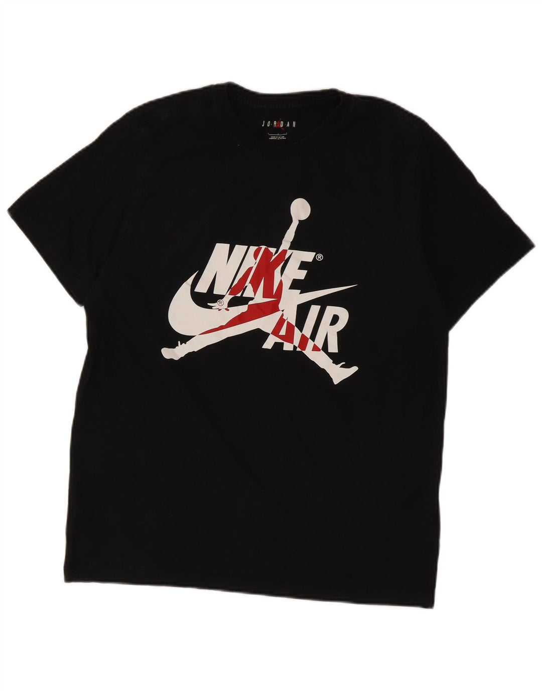 T-shirt grafica da uomo Jordan Top grande in cotone nero