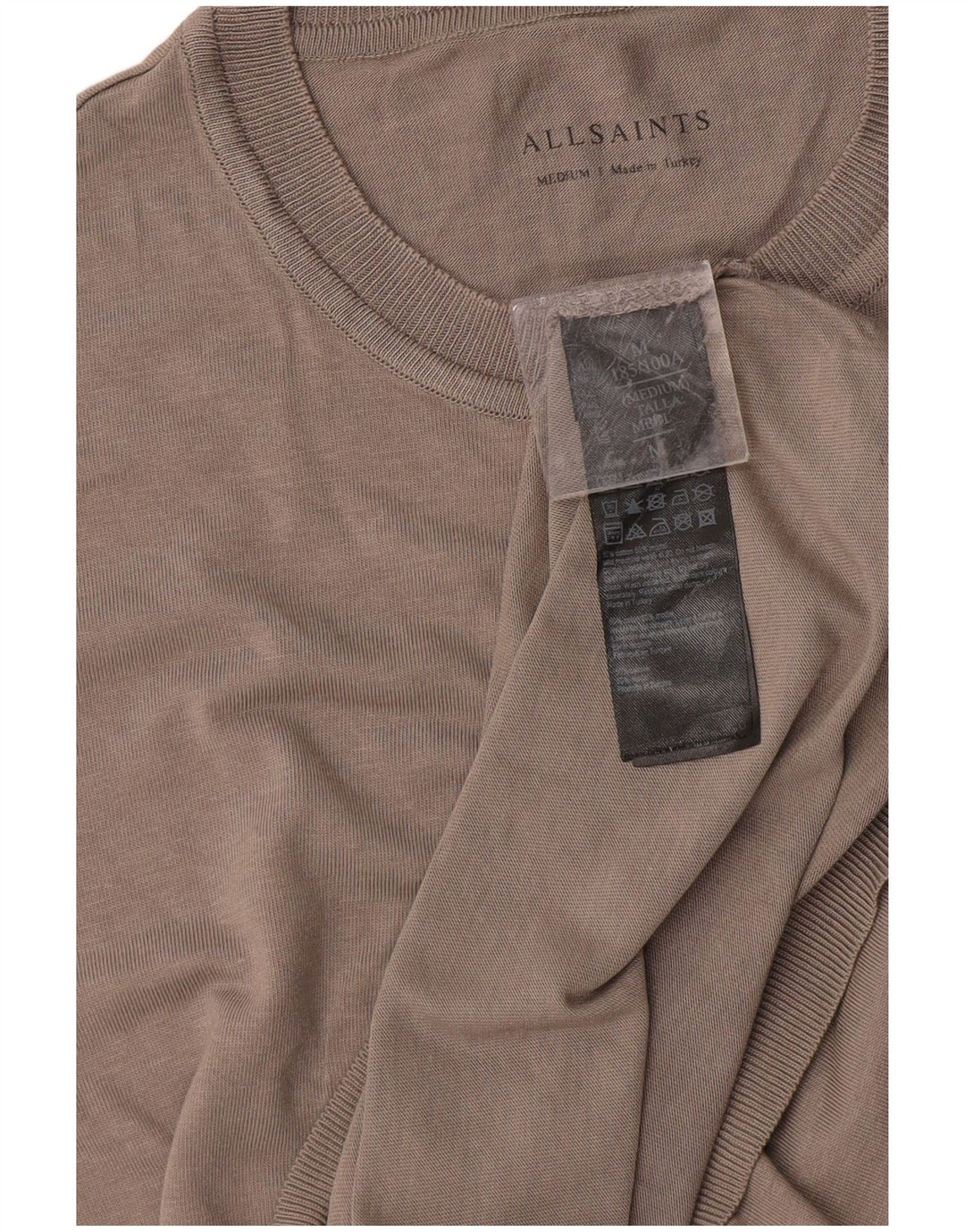 T-shirt da uomo ALL SAINTS Top in cotone grigio medio