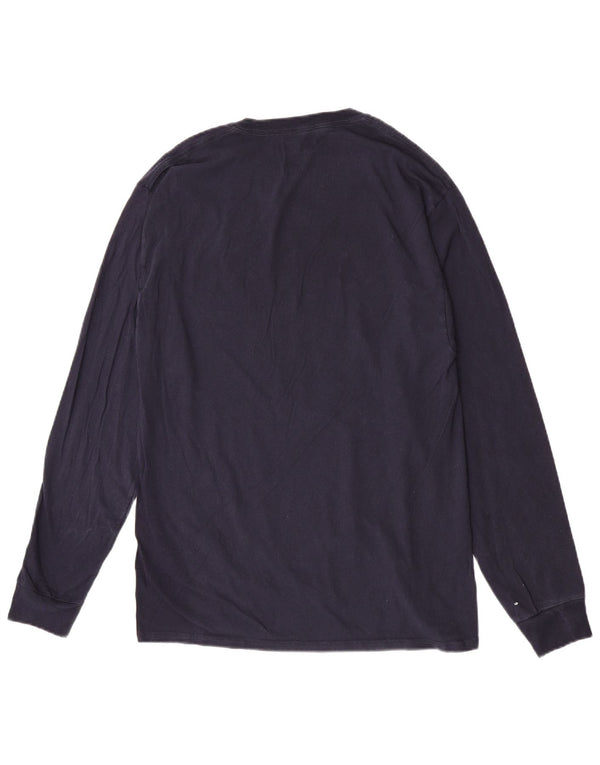 Champion Mens Penn Graphic Top Long Sleeve Large Navy Blue