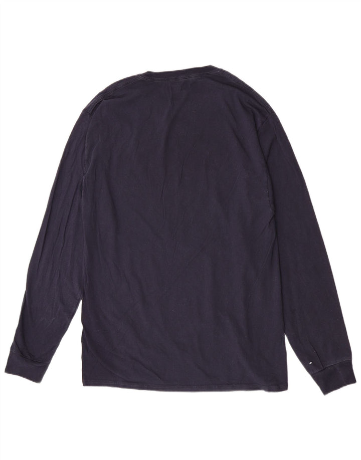Champion Mens Penn Graphic Top Long Sleeve Large Navy Blue