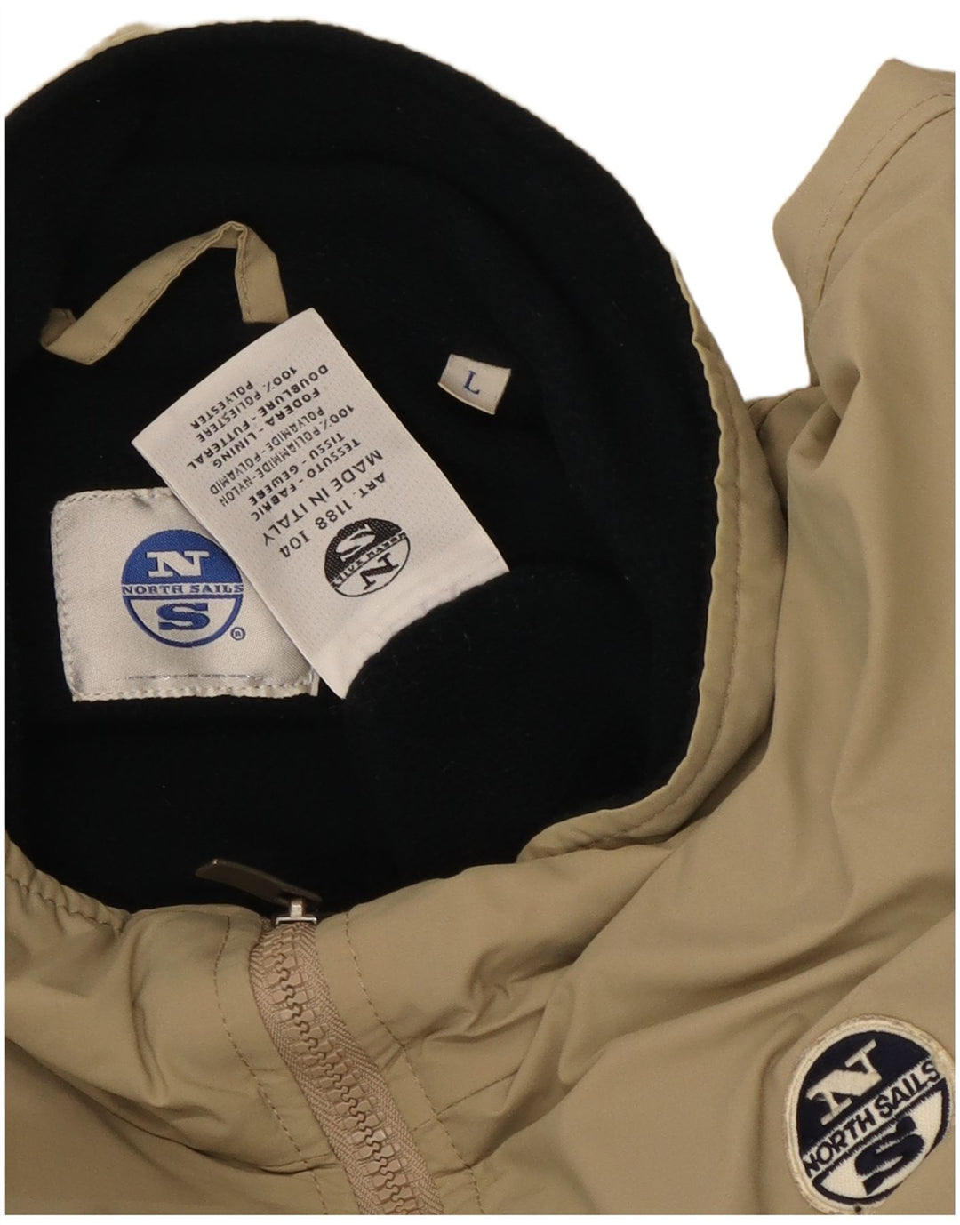 Giubbotto bomber da uomo North Sails UK 40 Large Beige in poliammide