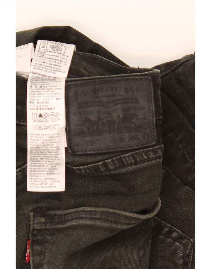 Levi's Uomo 502 Jeans dritti W30 L32 Cotone Nero