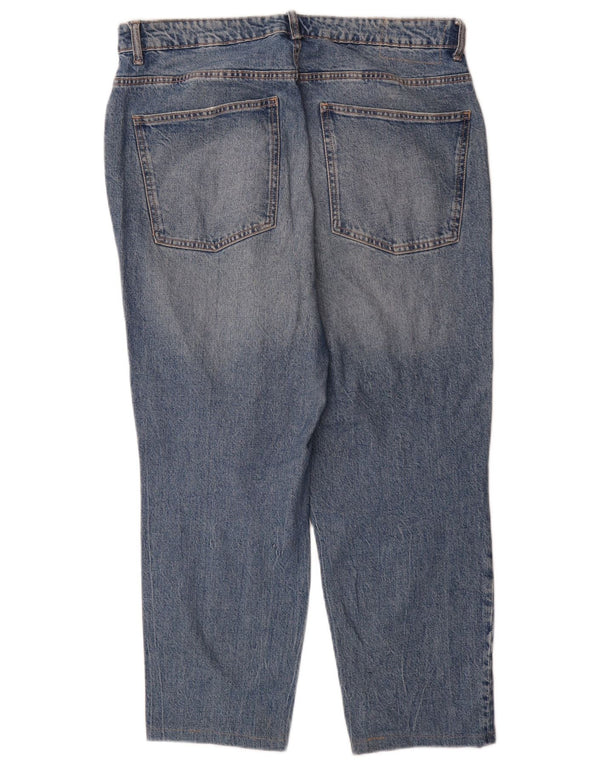 Jeans affusolati a vita alta da donna Zara EU 46 XL W36 L28 cotone blu