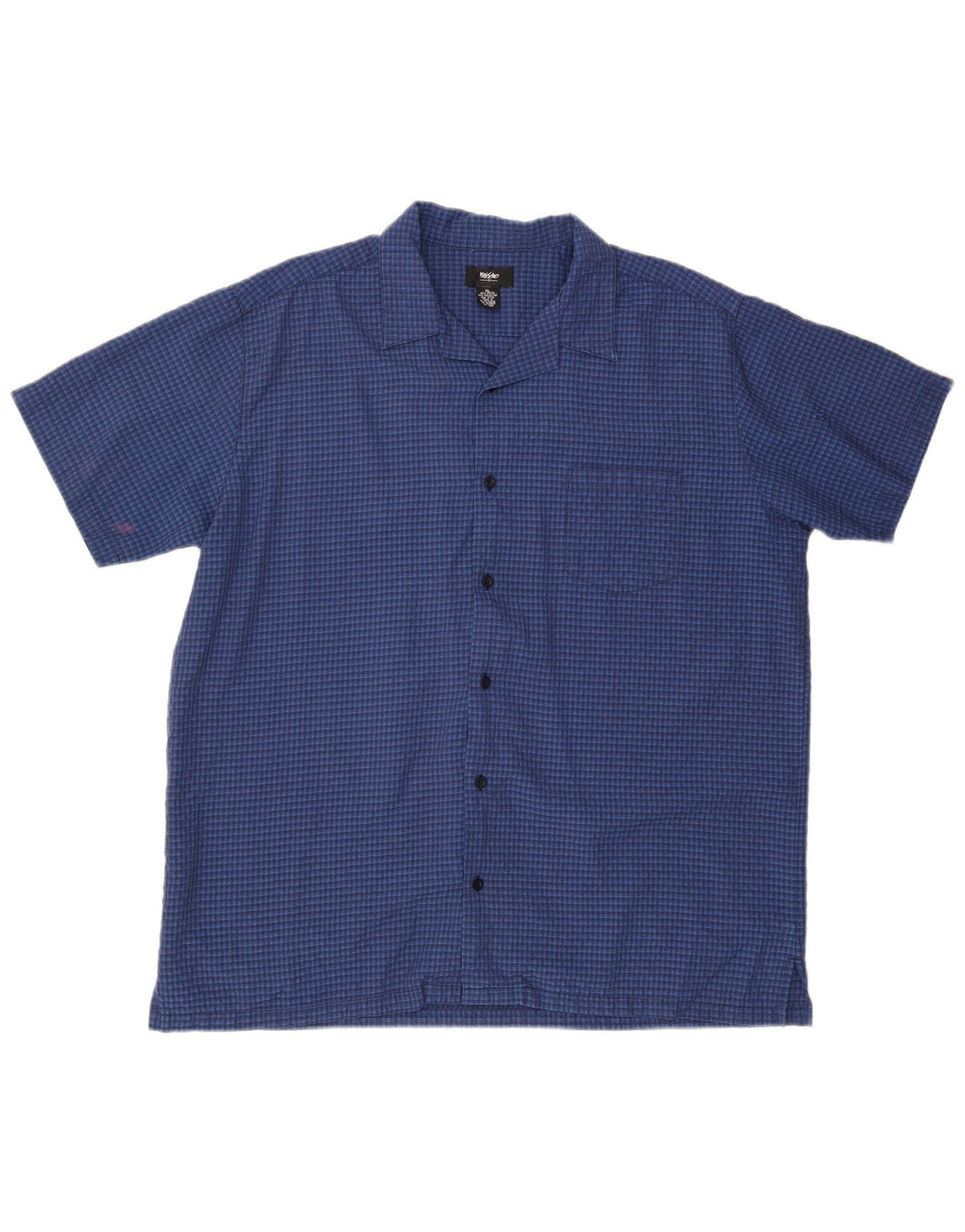 MOSSIMO Camicia a maniche corte da uomo XL Blu a quadretti Rayon
