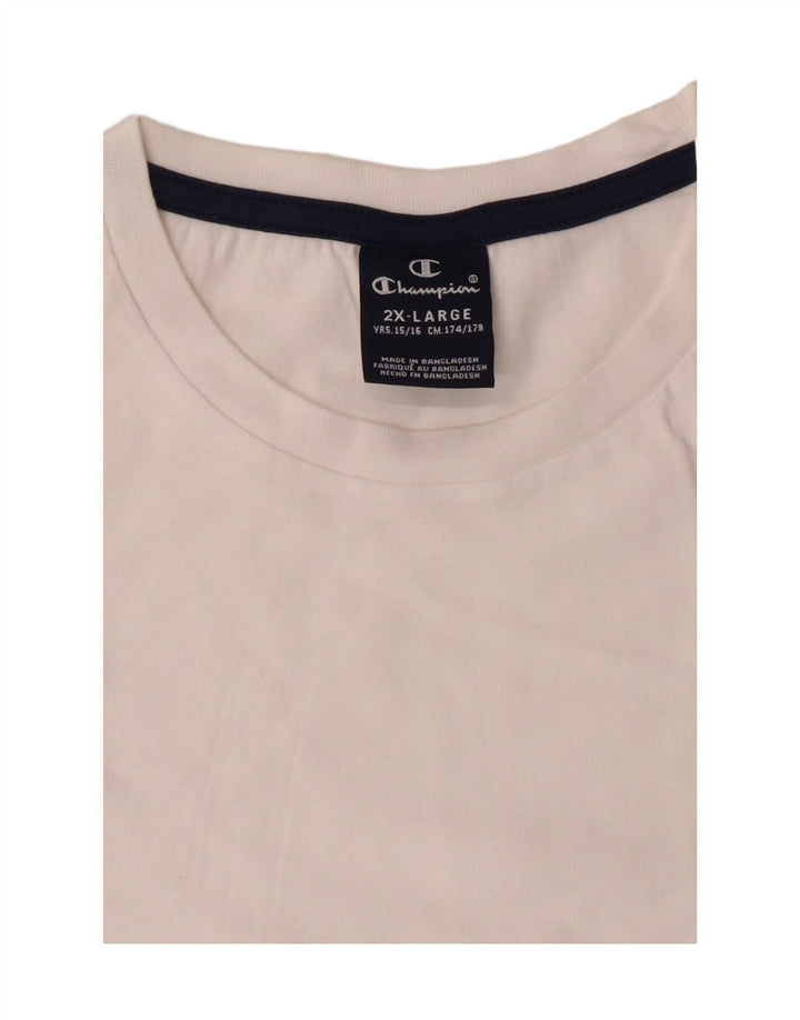 CHAMPION Boys T-Shirt Top 15-16 Years 2XL White