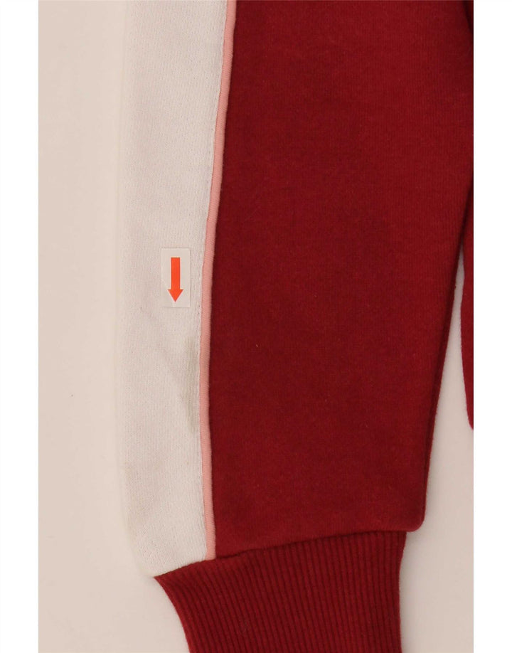 Felpa oversize con grafica da donna Fila UK 2 2XS Colorblock rosso