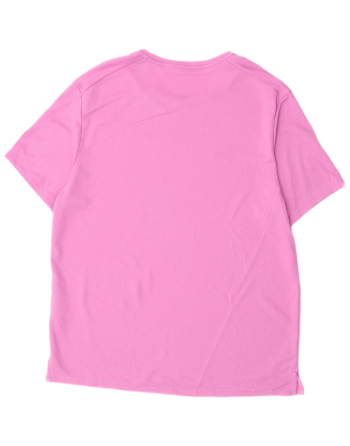 T-shirt da uomo Nike Dri Fit, top sportivo in poliestere viola medio