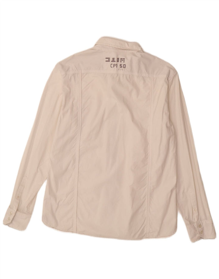 Camicia grafica da uomo Esprit grande bianca
