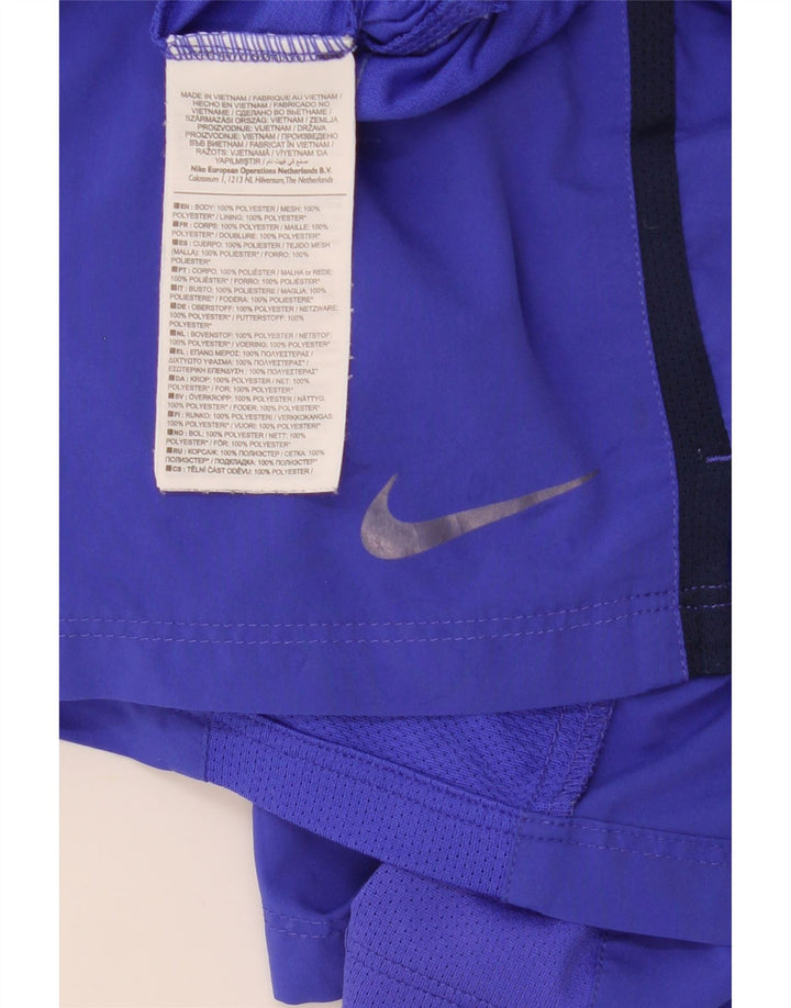 Pantaloncini sportivi da uomo Nike Medium in poliestere color block blu navy