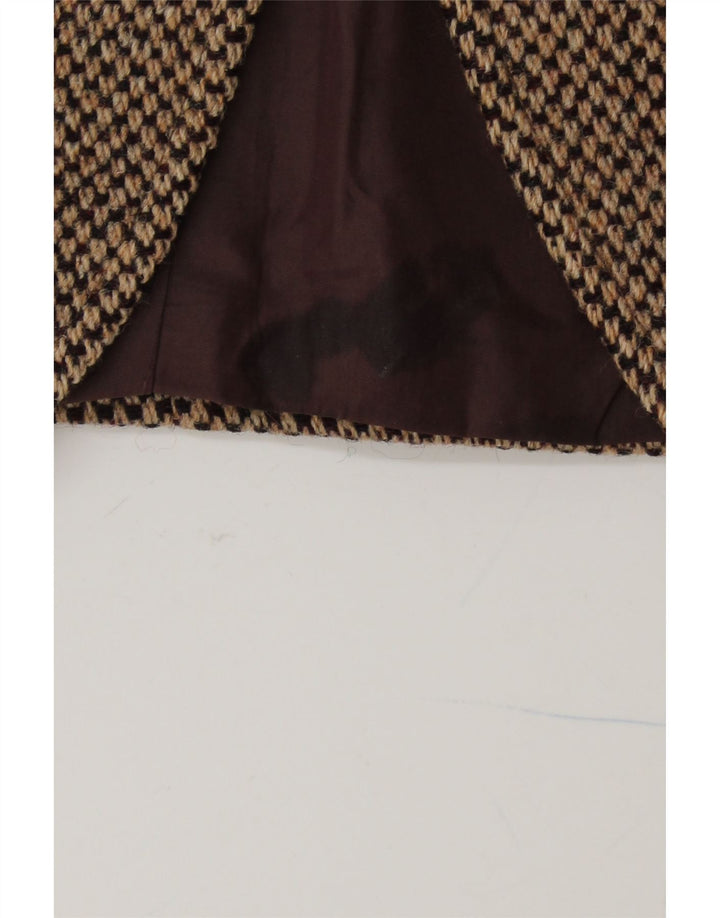 HARRIS TWEED Giacca blazer a 3 bottoni da uomo UK 38 Lana nuova marrone medio