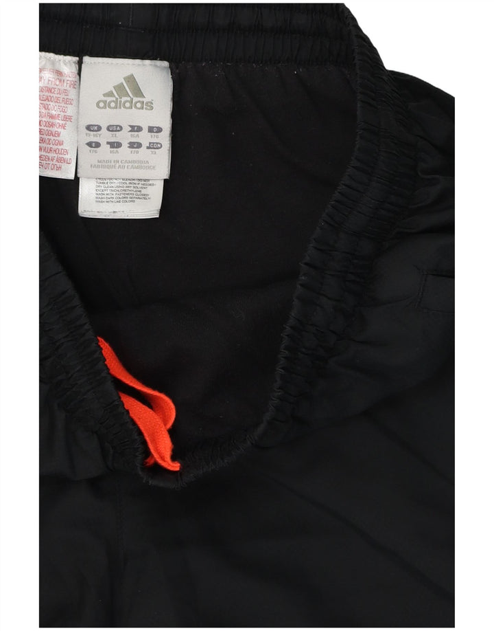 Pantaloni della tuta da ragazzo Adidas 15-16 anni in poliestere nero