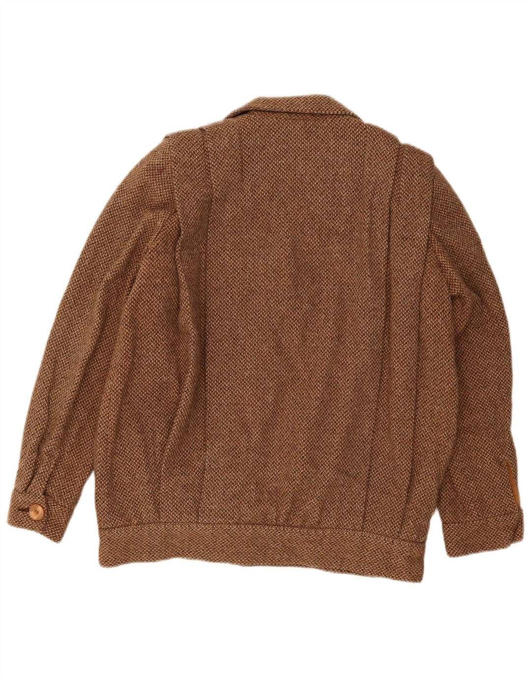 Giubbotto bomber da donna vintage UK 14 in lana marrone medio