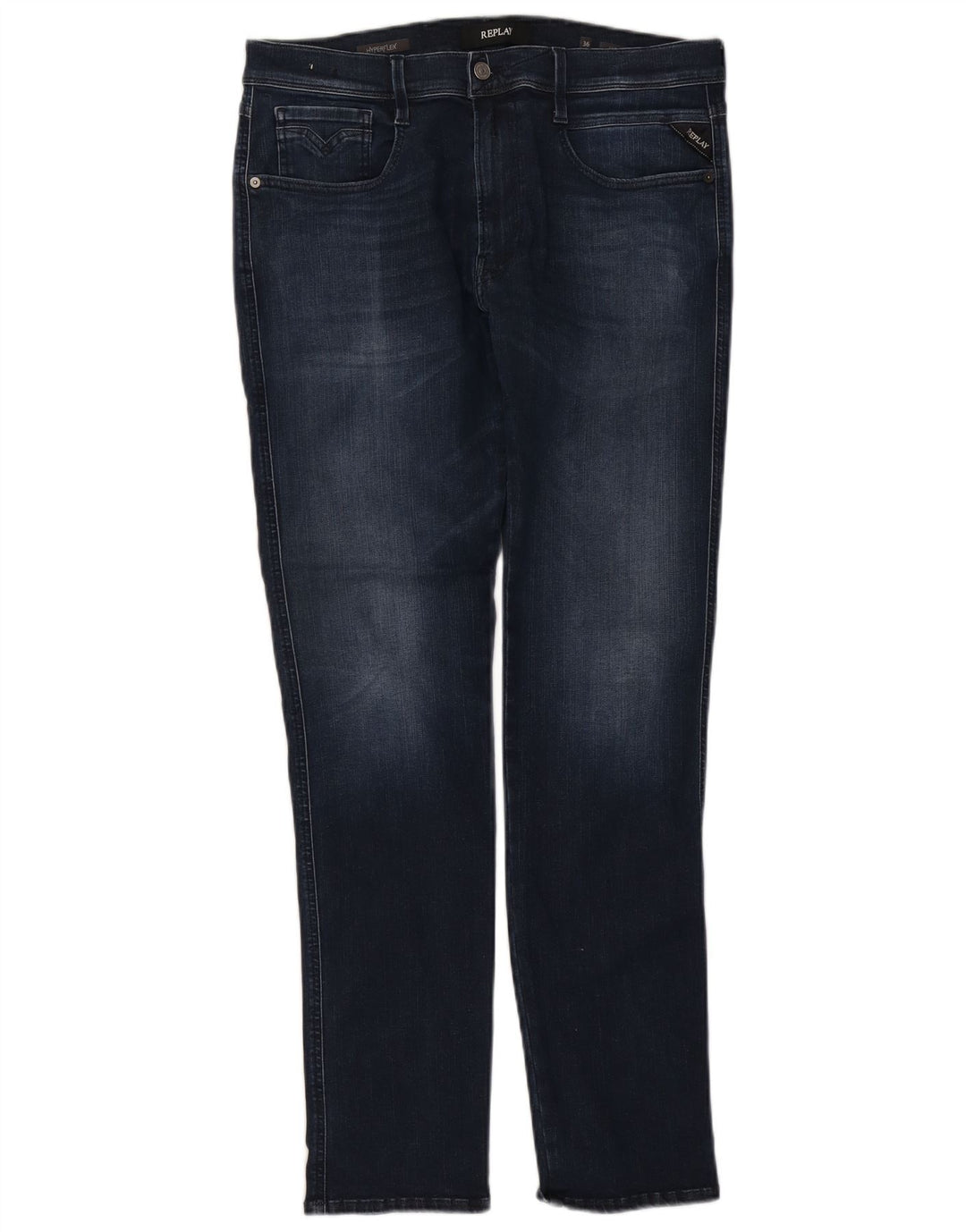 REPLAY Jeans Flex Slim da donna W36 L34 cotone blu navy