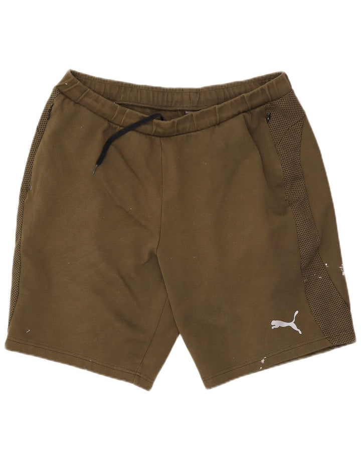 Pantaloncini sportivi da uomo Puma XL in cotone kaki