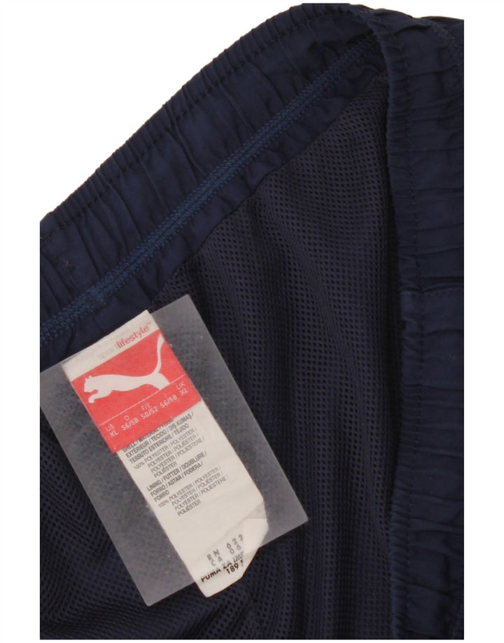 Pantaloncini sportivi grafici da uomo PUMA XL blu navy in poliestere