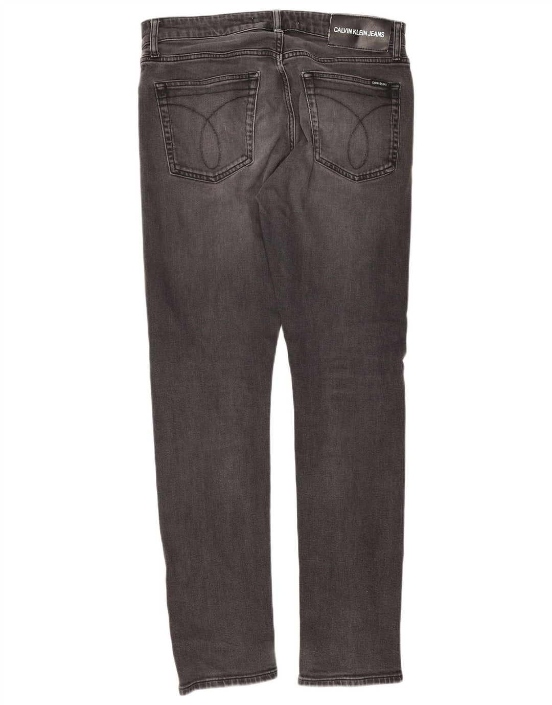 Jeans slim da uomo Calvin Klein W32 L32 cotone grigio