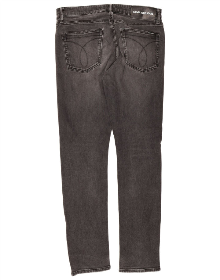 Jeans slim da uomo Calvin Klein W32 L32 cotone grigio
