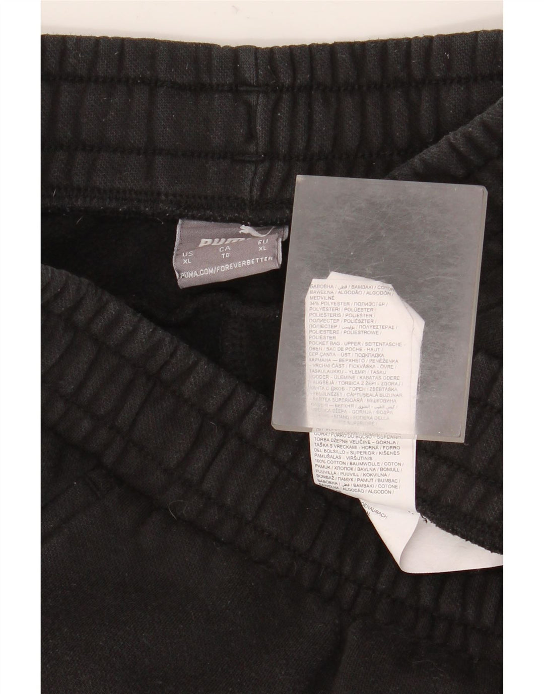 Pantaloni da tuta da uomo Puma XL in cotone nero