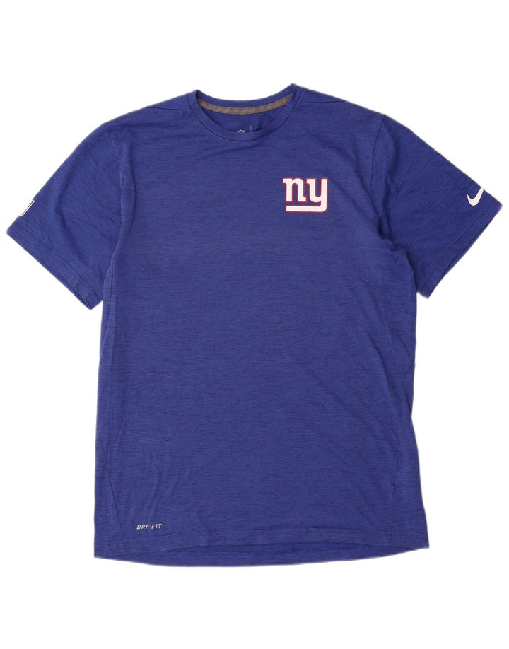 T-shirt grafica da uomo NIKE Top blu medio in poliestere