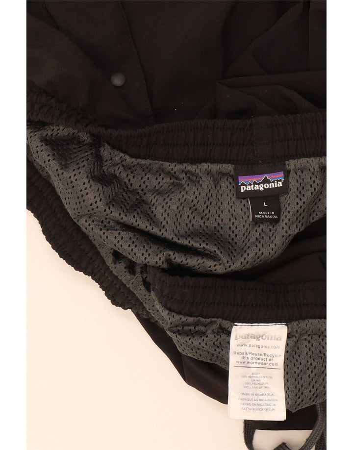 Pantaloncini da bagno da uomo Patagonia grandi in nylon nero