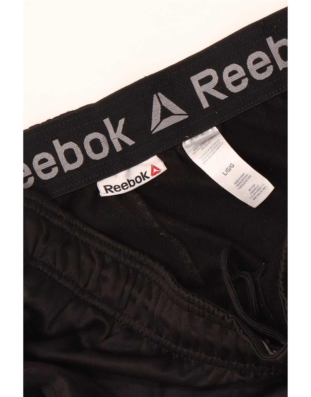 REEBOK Pantaloni da tuta da uomo Joggers Large Nero Poliestere