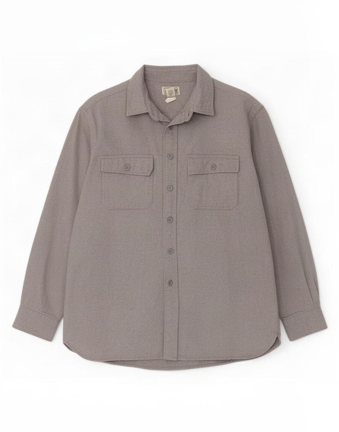 Camicia da uomo in flanella L.L.Bean in cotone grigio medio