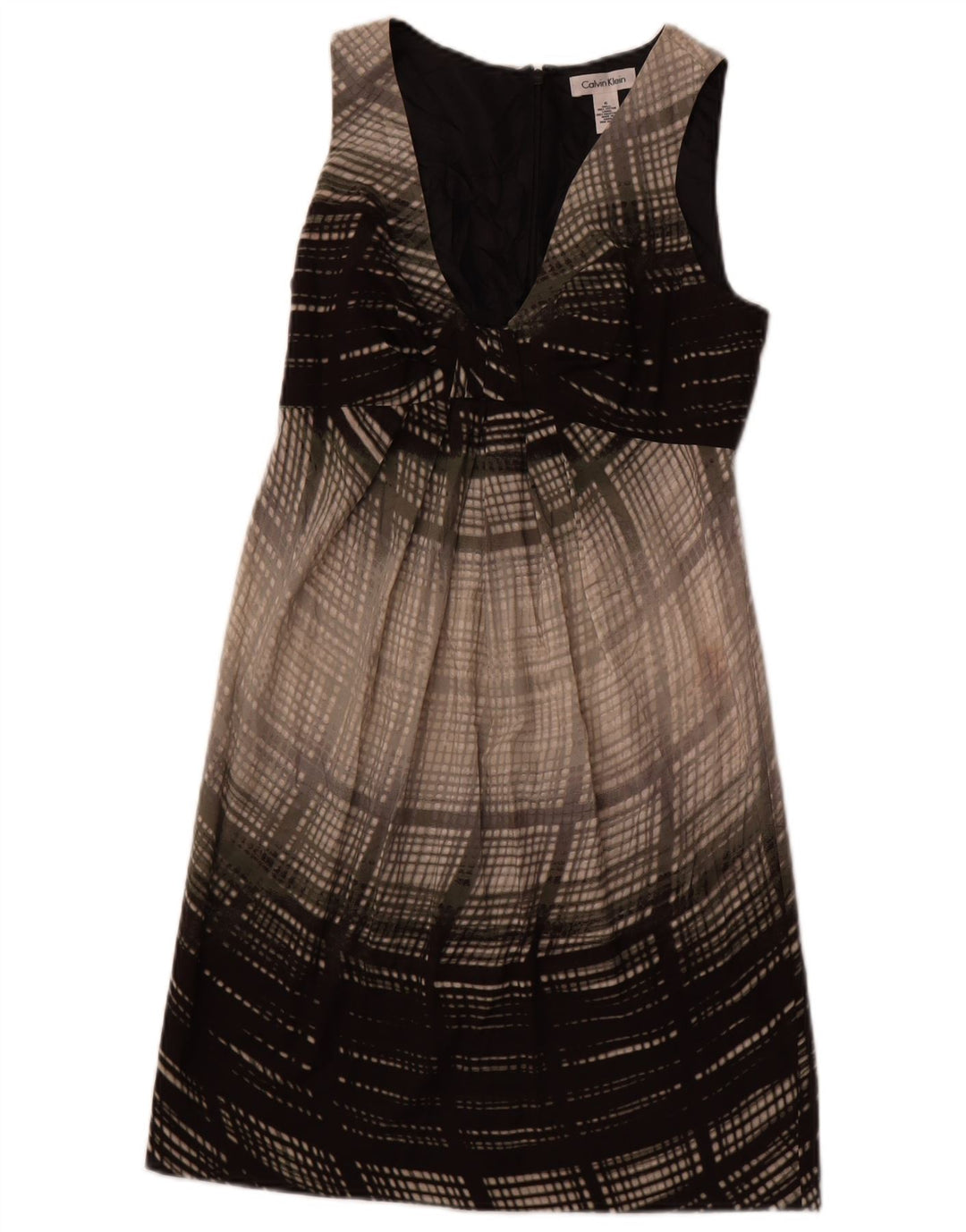 CALVIN KLEIN Abito tubino senza maniche da donna US 6 Colore grigio medio