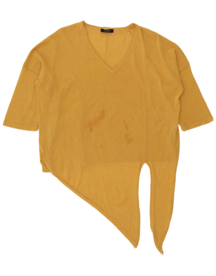 Marks & Spencer Camicetta oversize corta autografata da donna UK 14 grande Oro