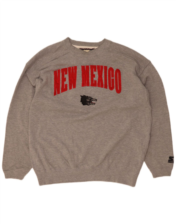 Felpa da uomo Starter New Maxico State Graphic Felpa grande grigio chiazzato