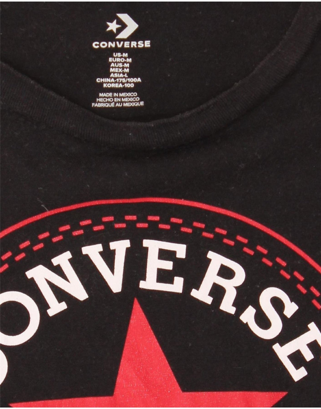 T-shirt grafica Converse da uomo Chuck Taylor, media, nera