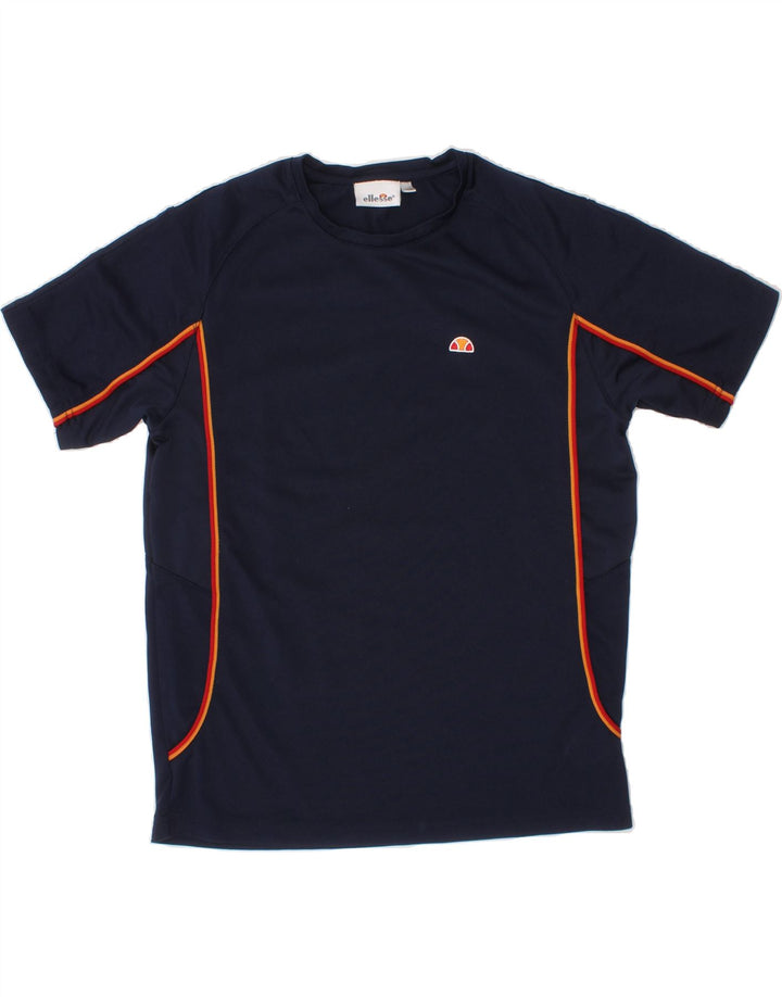 ELLESSE Boys T-Shirt Top 9-10 Years Navy Blue Polyester Vintage Ellesse and Second-Hand Ellesse from Messina Hembry 