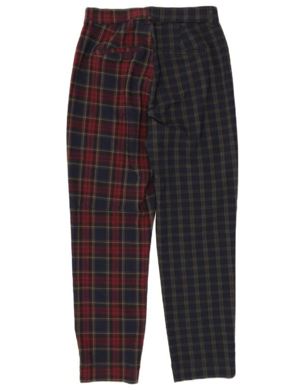 HOLLISTER Womens High Rise Tapered Jeans Medium W30 L26 Navy Blue Check