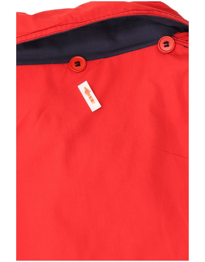 Giacca utilitaria vintage da donna UK 18 XL poliestere rosso