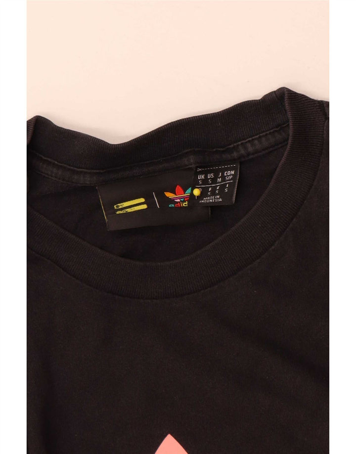 T-shirt grafica Adidas Pharrell Williams da donna, piccola, in cotone nero