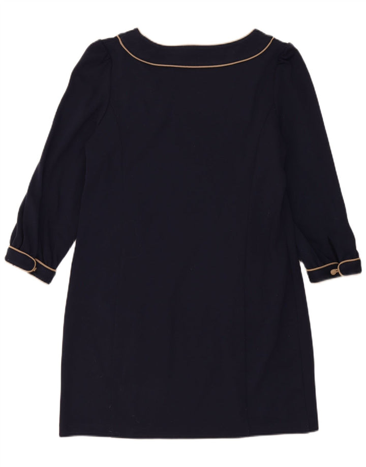 Abito a trapezio da donna con maniche a 3/4 UK 14 Grande poliestere blu navy