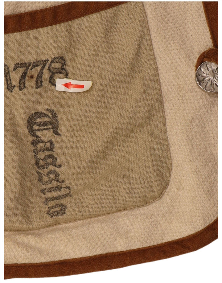 Montgomery grafico da uomo vintage UK 44 2XL Beige