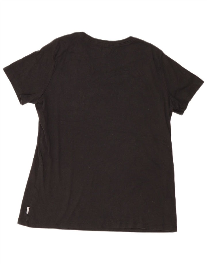T-shirt da donna EDDIE BAUER UK 18 XL cotone nero