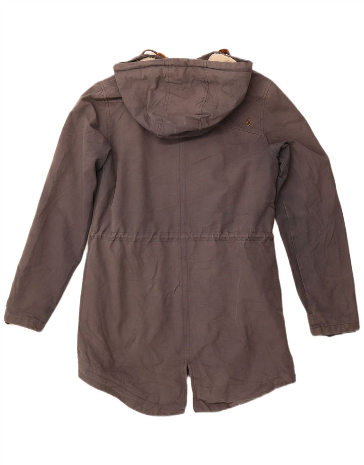 Giacca Parka Sherpa da donna con cappuccio VOLCOM US 10 Large in cotone grigio