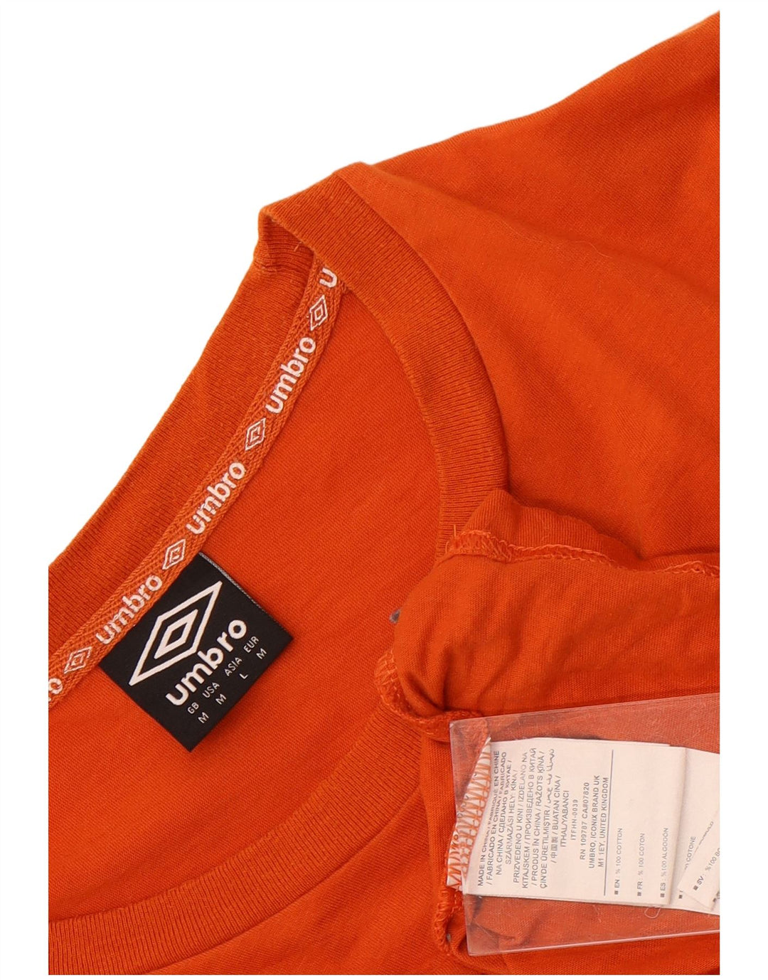 T-shirt grafica da uomo Umbro Top in cotone arancione medio