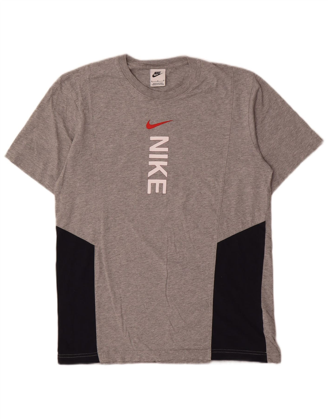 T-shirt grafica da uomo Nike Top in cotone color block grigio medio