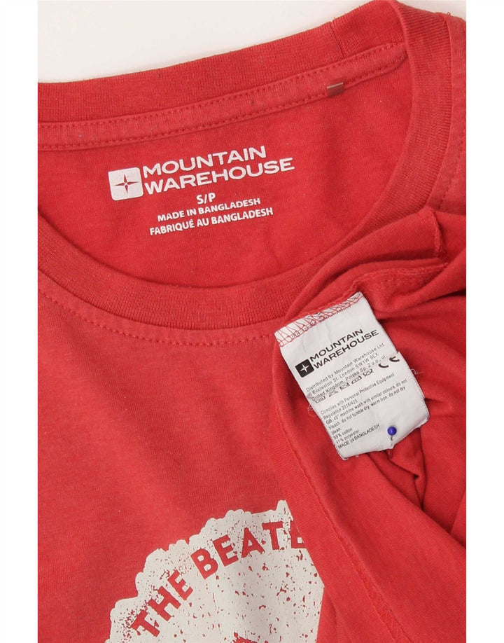 T-shirt grafica da uomo Mountain Warehouse Top piccola in cotone rosso