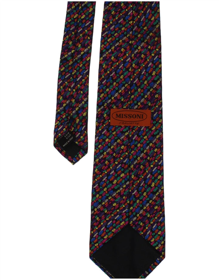 Missoni Cravatta da uomo Taglia unica L55 Designer geometrico multicolore