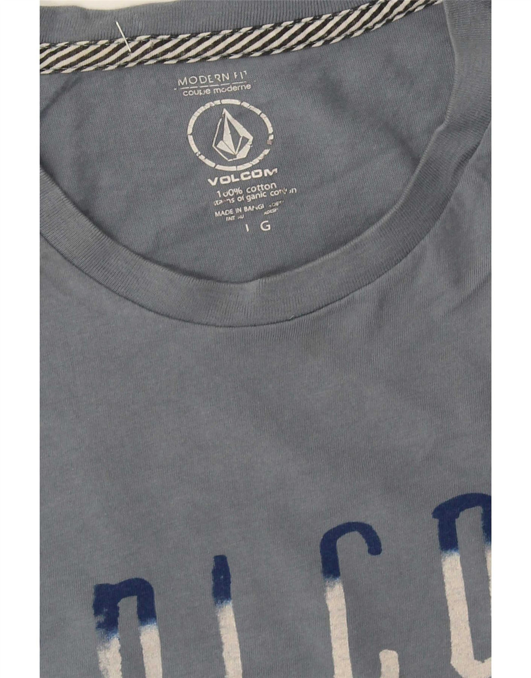 T-shirt grafica da uomo Volcom Modern Fit, taglia grande, in cotone blu