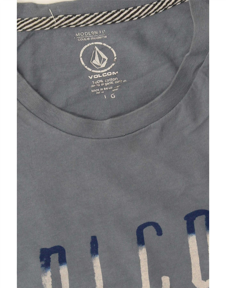 T-shirt grafica da uomo Volcom Modern Fit, taglia grande, in cotone blu