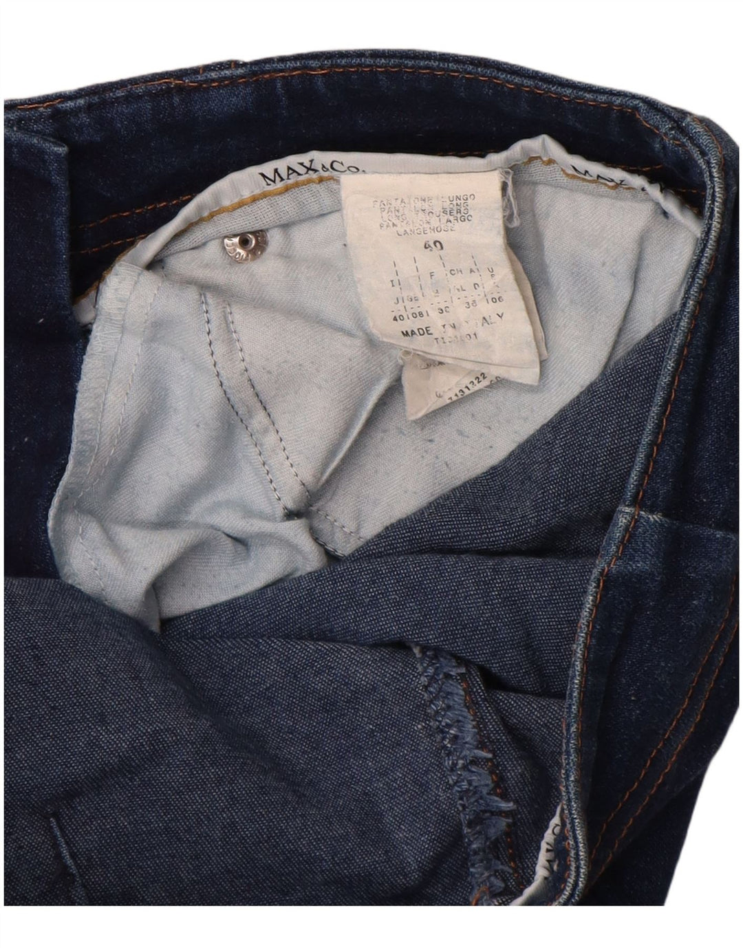 Max & Co. Jeans slim da donna UK 8 piccoli W26 L32 cotone blu