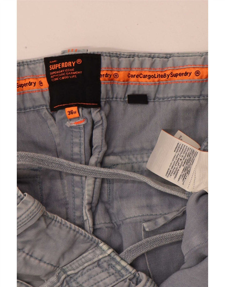 Pantaloncini cargo da uomo Superdry W36 Large in cotone blu